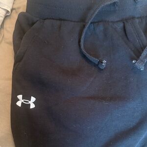 Under Armour Kids Navy Blue Sweat Joggers with Logo